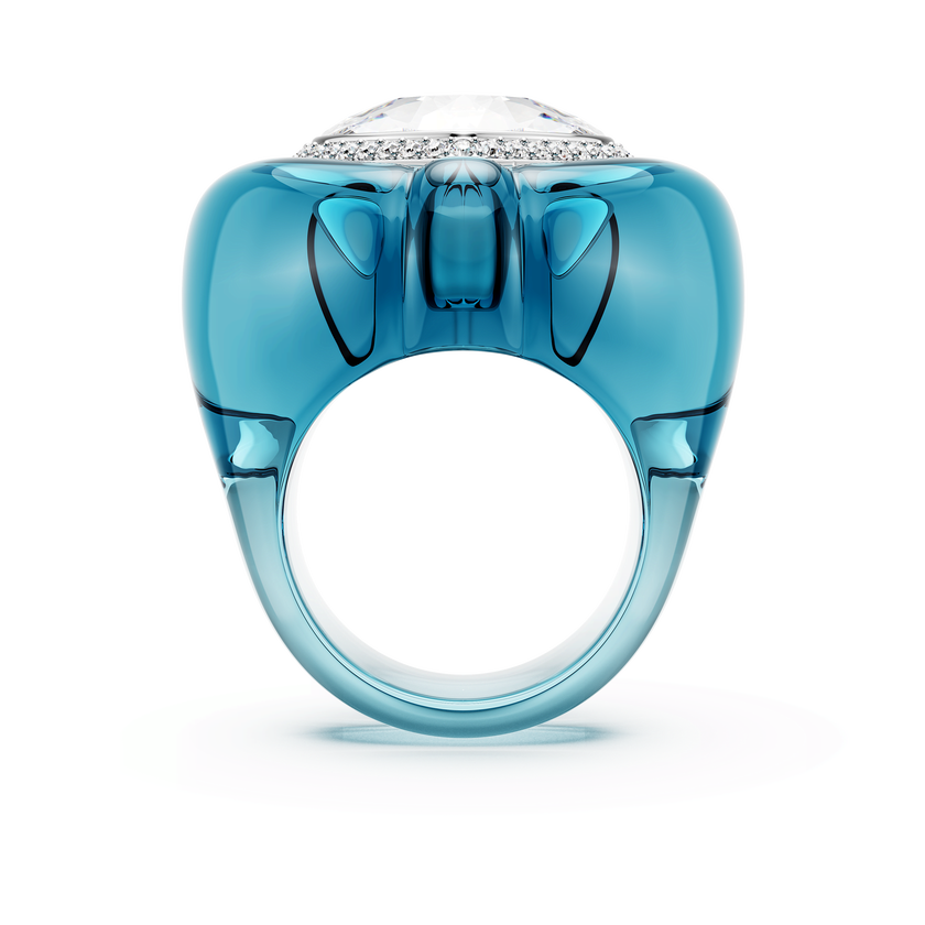 swarovski dulcis cocktail ring  heart cut  pav   heart  blue