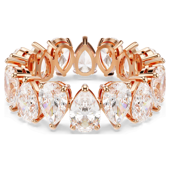 swarovski matrix vittore ring  pear cut  white  rose gold tone finish