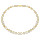 swarovski una angelic tennis necklace round cut white gold tone plated