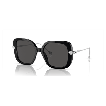 swarovski sunglasses  oversized  square shape  sk6011  black