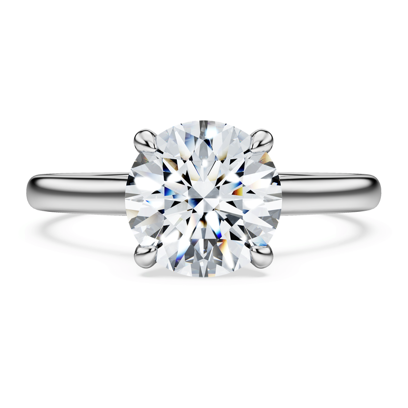 swarovski eternity solitaire ring  laboratory grown diamonds 2 ct tw  round cut  18k white gold