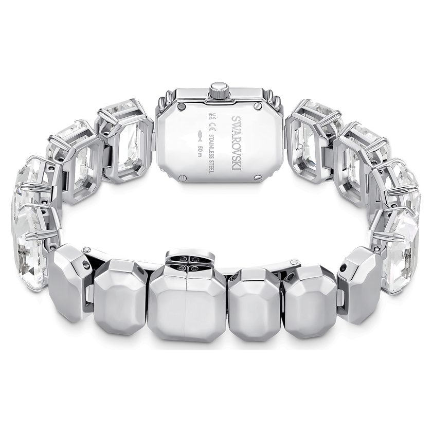 swarovski watch  octagon cut bracelet  white  stainless steel
