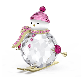 swarovski holiday cheers dulcis snowman  pink