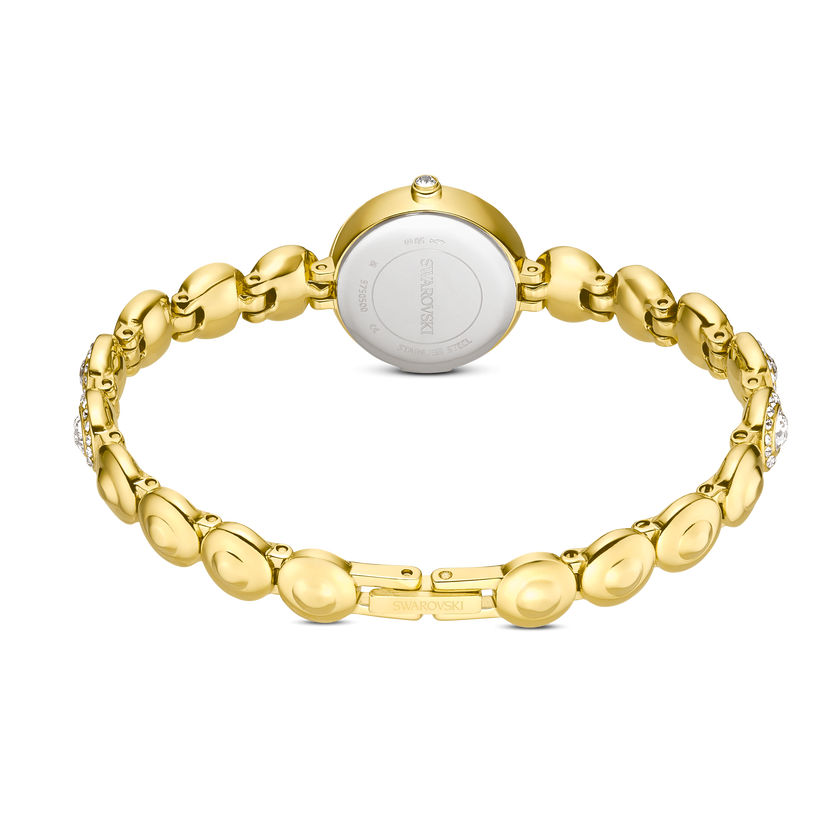 swarovski una angelic watch  crystal bracelet  gold tone  gold tone finish