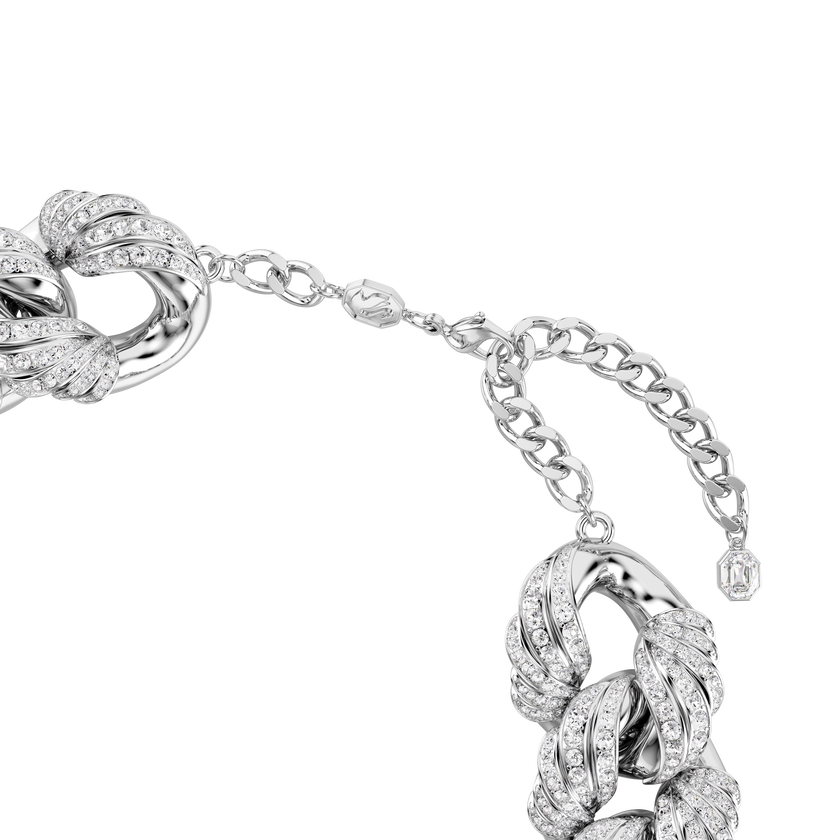swarovski vienna set  set  2   mixed cuts  white  rhodium plated