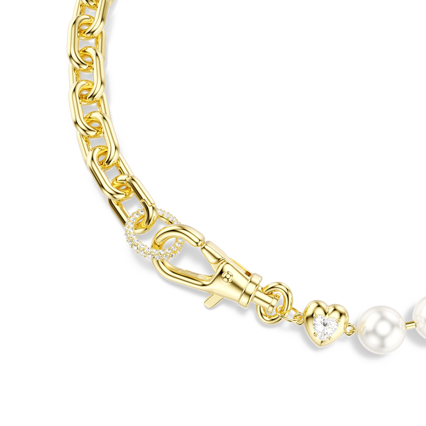 swarovski idyllia necklace  crystal pearl  white  gold tone plated
