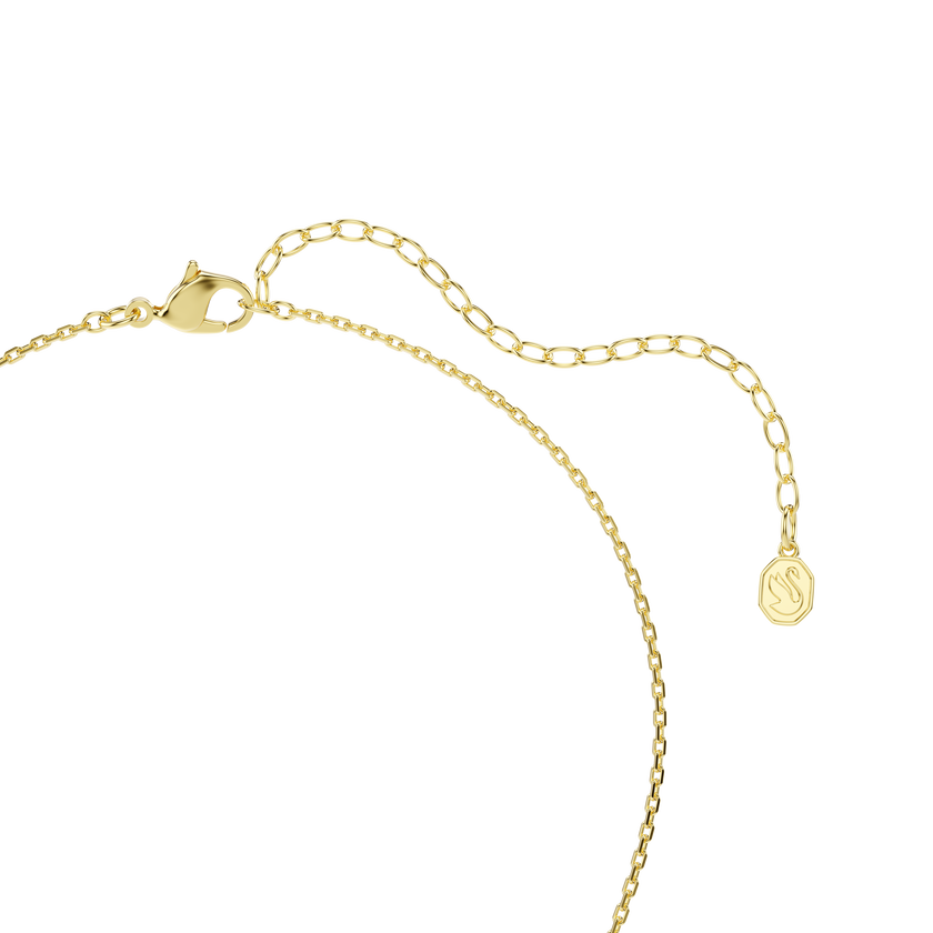 swarovski gema necklace  mixed cuts  drop  multicolored  gold tone plated