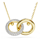 swarovski dextera pendant interlocking loop white gold tone plated