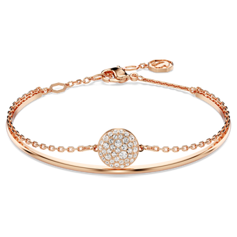 swarovski sublima bangle white rose gold tone plated
