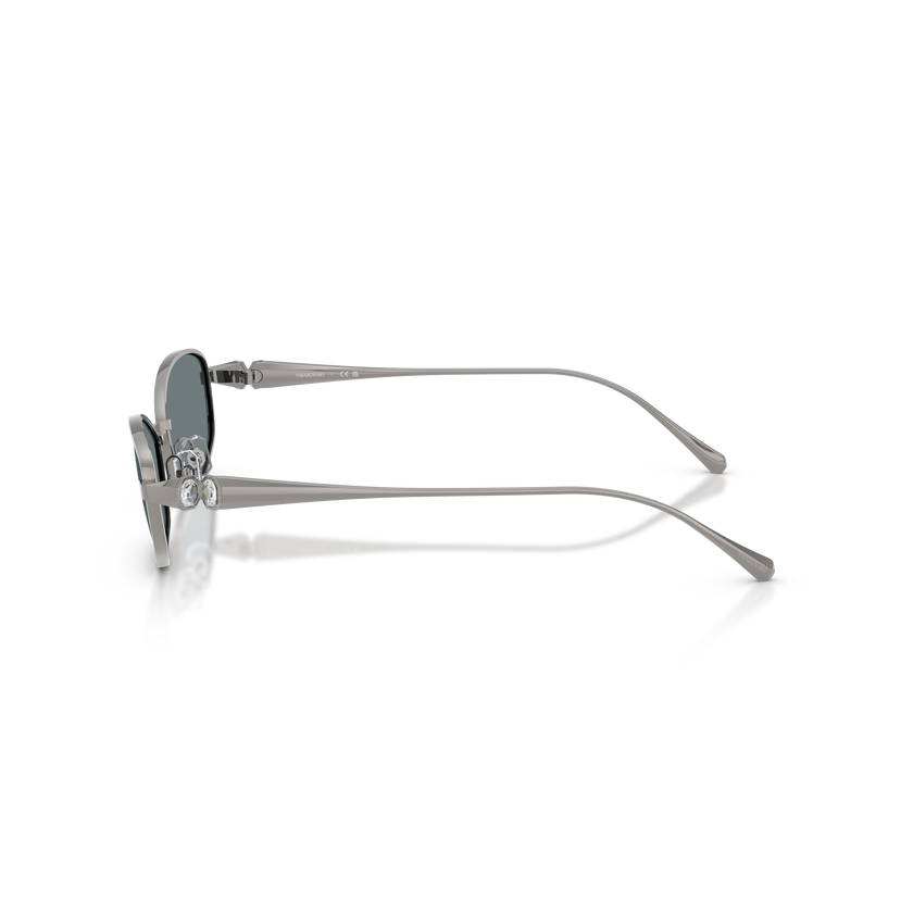 swarovski sunglasses  pillow shape  sk7042  silver tone