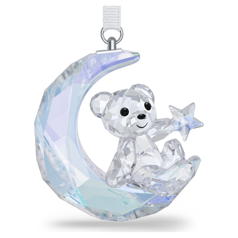 swarovski kris bear  moon ornament