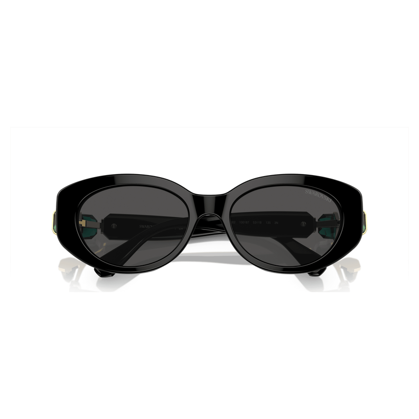 swarovski sunglasses  cat eye shape  sk6002  black