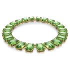 swarovski millenia necklace octagon cut crystals green gold tone plated