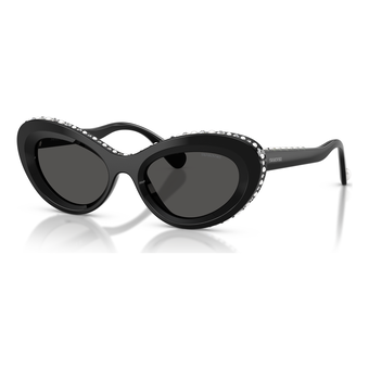 swarovski sunglasses  cat eye shape  sk6061u  black