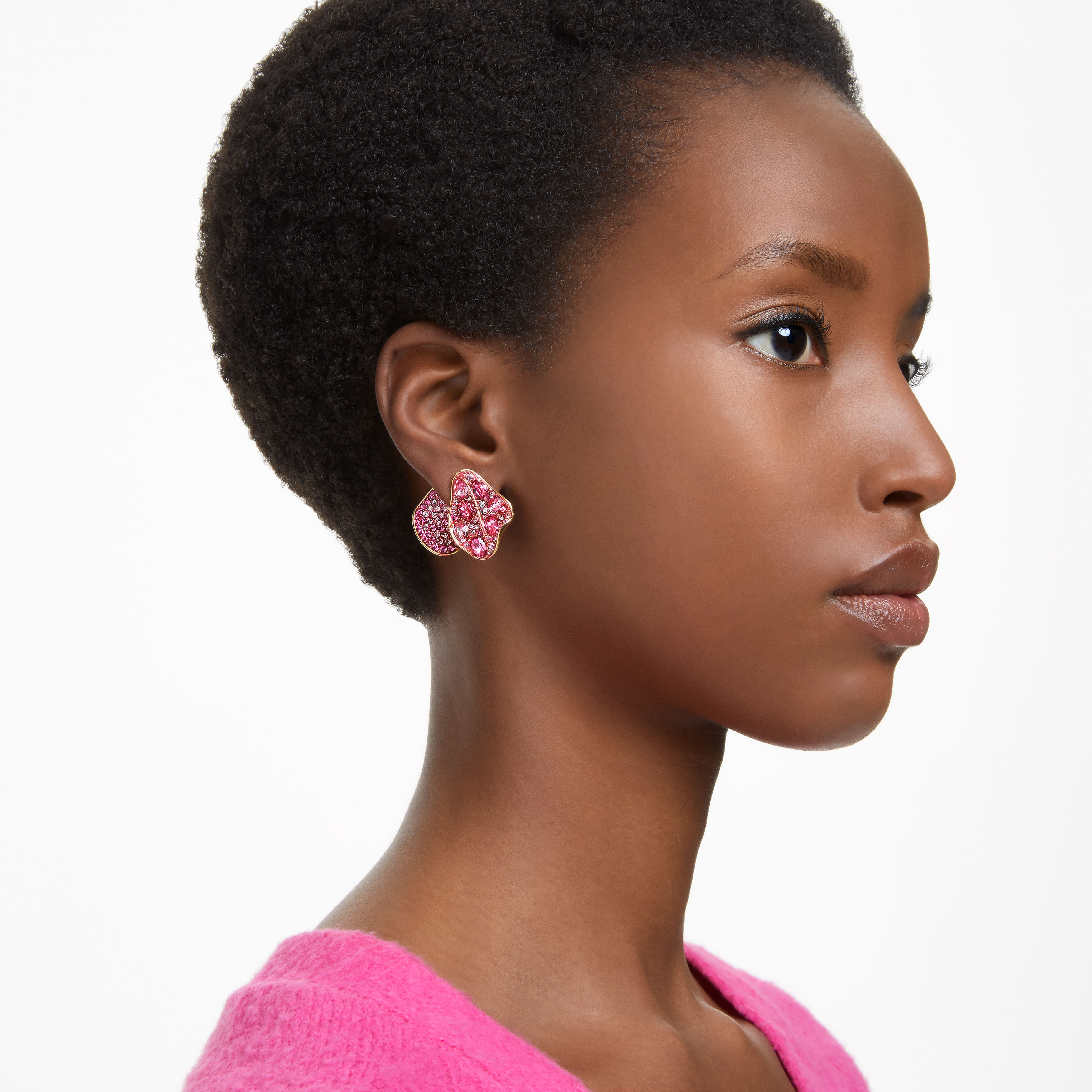 Buy Swarovski Florere stud earrings Asymmetrical design Flower