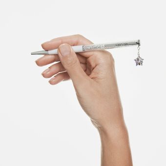 swarovski annual edition crystalline ballpoint pen 2027 ballpoint pen  white lacquered  chrome plated