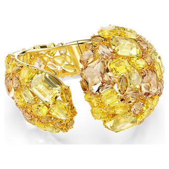 swarovski gema cuff yellow gold tone plated