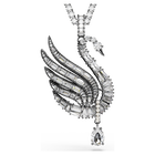 swarovski swan vienna pendant and brooch swan white ruthenium plated
