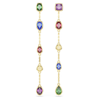 swarovski imber drop earrings  mixed cuts  multicolored  18k gold finish