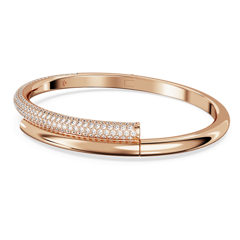 swarovski dextera bangle  magnetic closure  white  rose gold tone plated