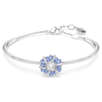 swarovski idyllia bangle flower blue rhodium plated