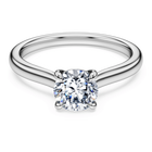 swarovski eternity solitaire ring  laboratory grown diamonds 1 ct tw  round cut  18k white gold