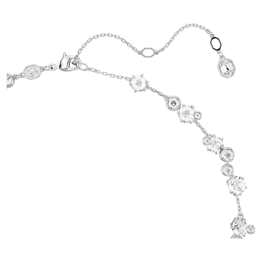 swarovski constella necklace  round cut  white  rhodium plated