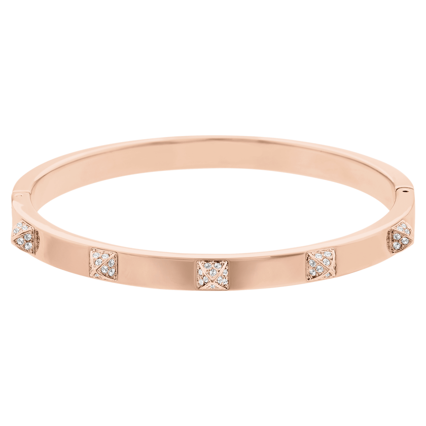 swarovski dextera bangle  white  rose gold tone finish