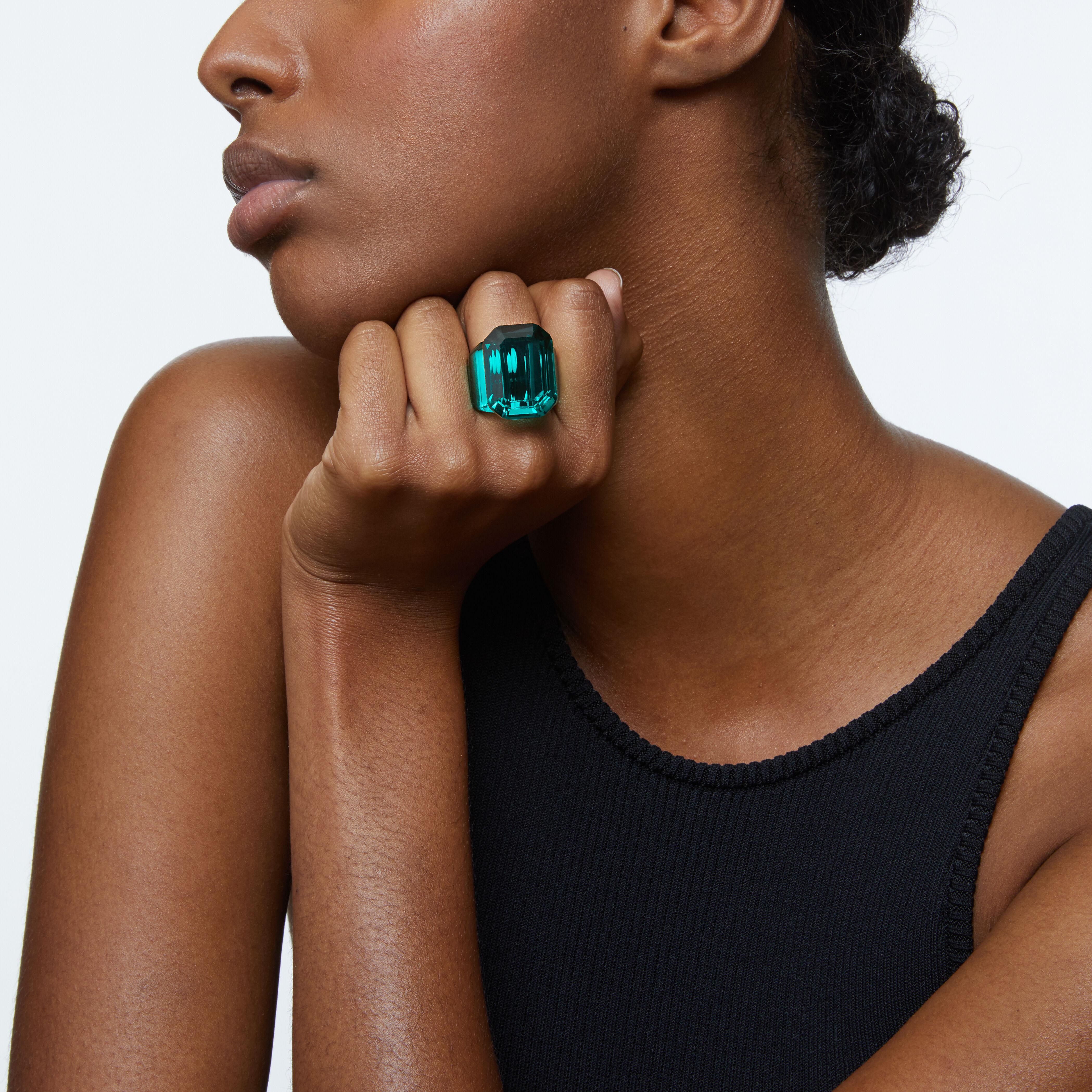 Buy Swarovski Lucent cocktail ring Green