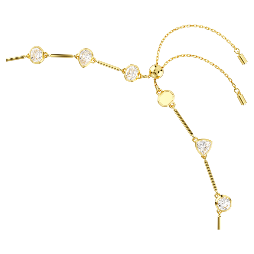 swarovski imber tennis necklace  mixed cuts  white  gold tone plated