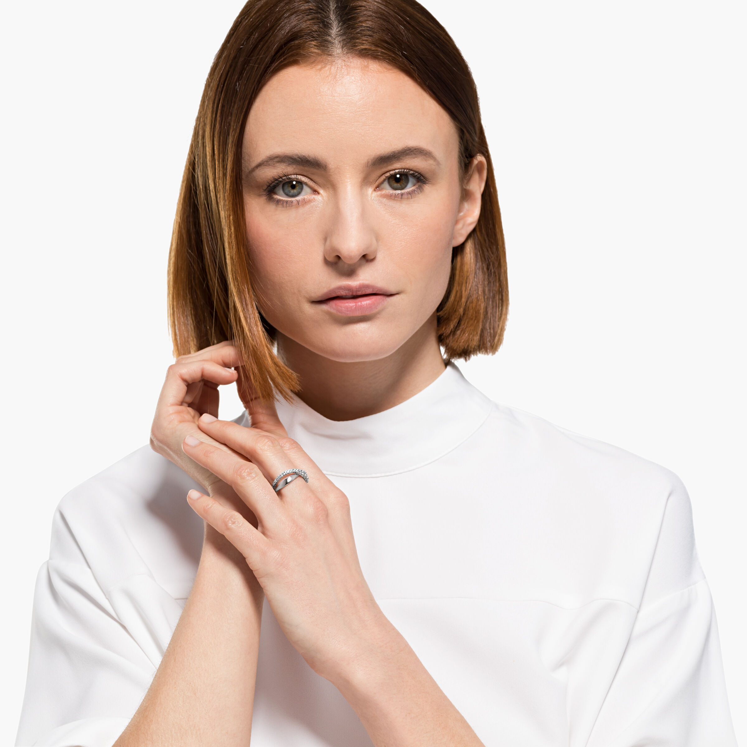 Twist rows best sale ring swarovski