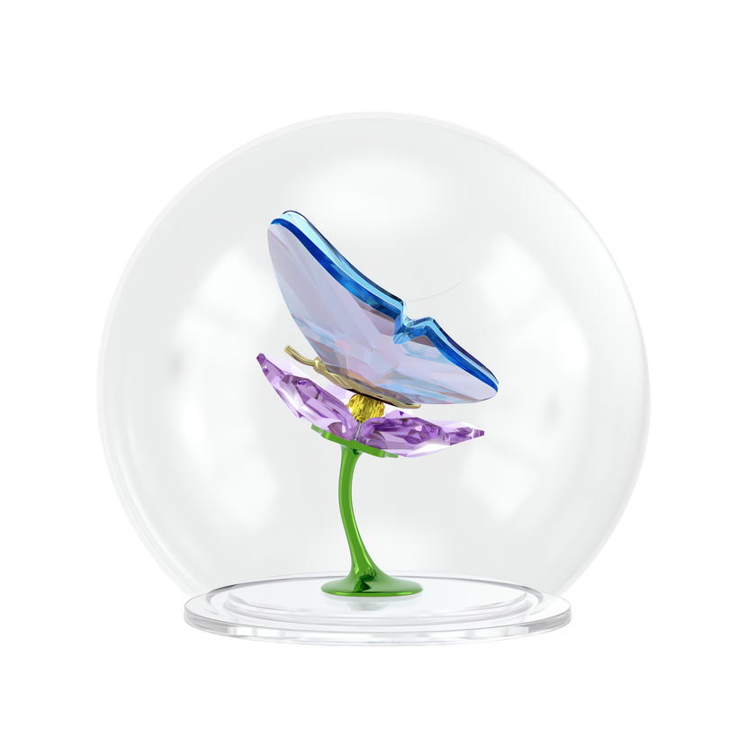 swarovski idyllia glass ball butterfly and flower