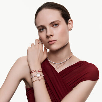 swarovski matrix vittore ring  round cut  white  rose gold tone finish