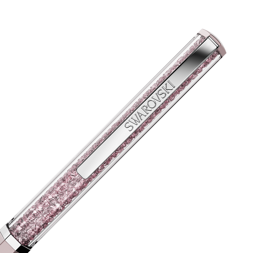 swarovski crystalline ballpoint pen  pink lacquered  chrome plated