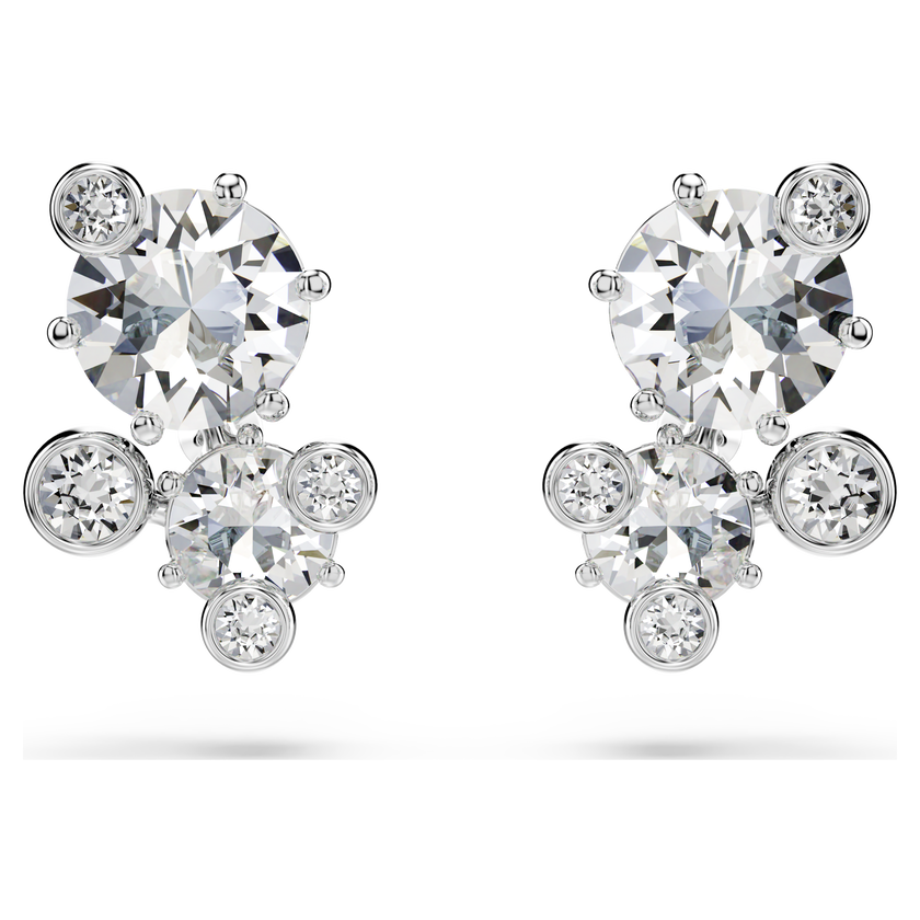 swarovski constella set  mixed cuts  white  rhodium plated