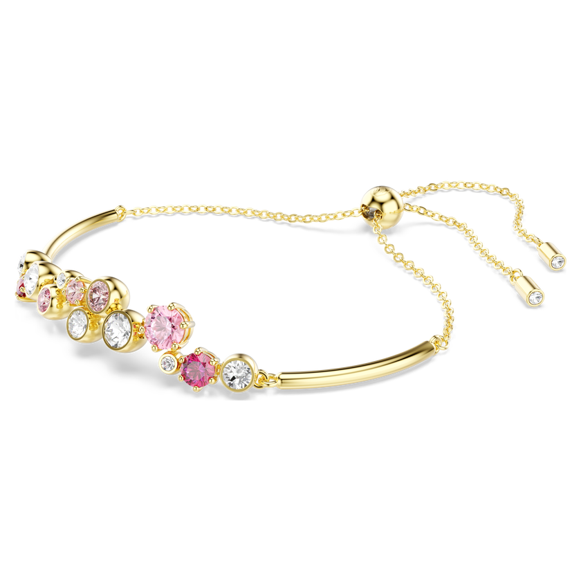 swarovski constella bracelet  mixed cuts  multicolored  gold tone plated