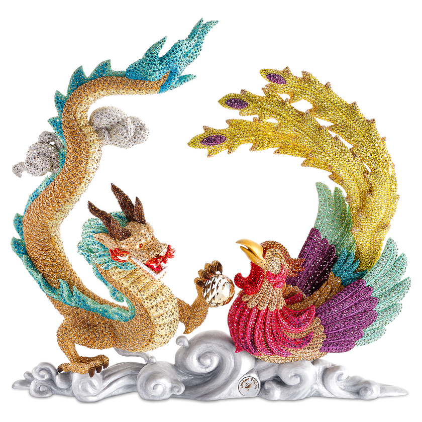 swarovski crystal myriad dragon and phoenix