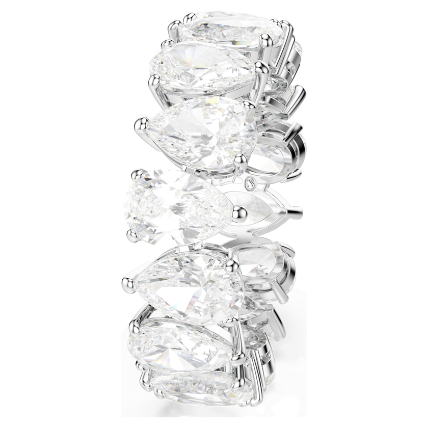 swarovski matrix vittore ring  pear cut  white  silver tone finish