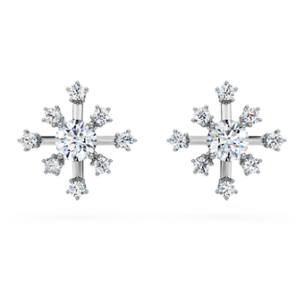swarovski galaxy stud earrings  laboratory grown diamonds 0 5 ct tw  18k white gold