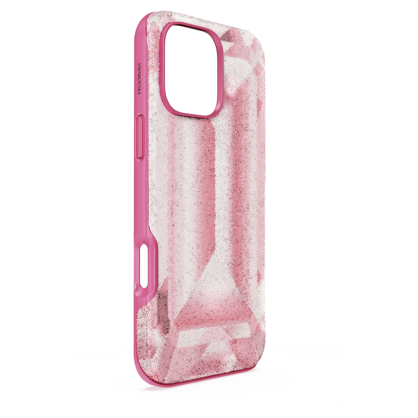 swarovski high smartphone case  crystal print motif  iphone  16 pro max  pink