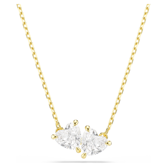 swarovski mesmera attract necklace heart white gold tone plated