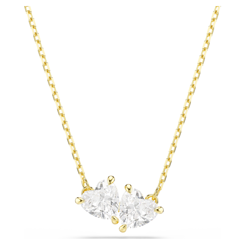 swarovski mesmera attract necklace  heart  white  gold tone plated