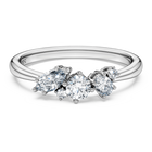 swarovski galaxy ring  lab grown diamonds 0 43 ct tw  mixed shapes  sterling silver