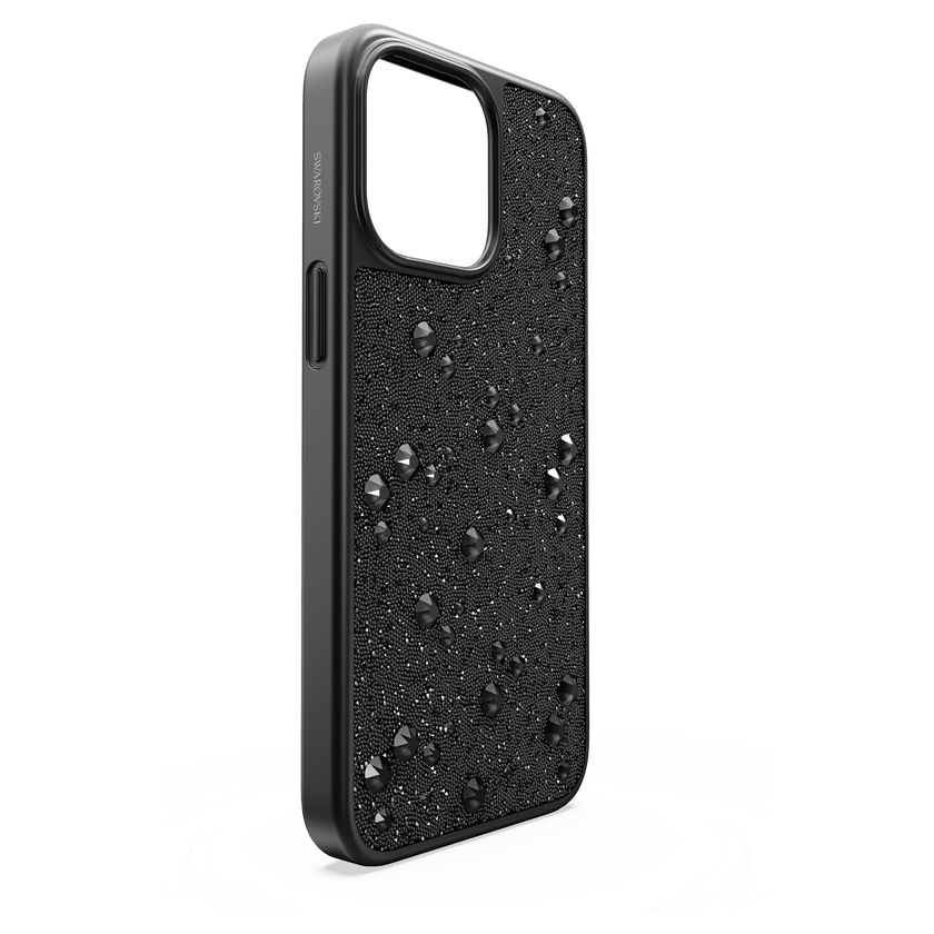 swarovski high smartphone case  iphone  15 pro max  black