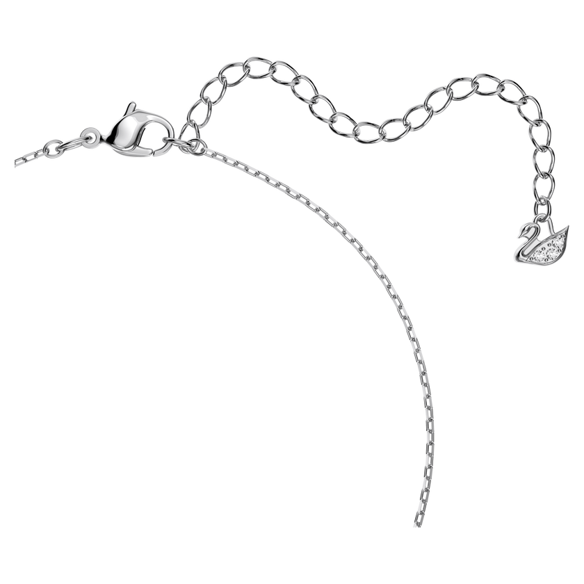 swarovski una necklace  round cut  white  rhodium plated