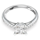 swarovski attract ring  pav   white  rhodium plated