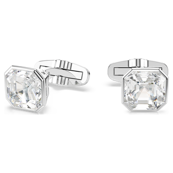 swarovski millenia cufflinks  octagon cut  white  rhodium plated