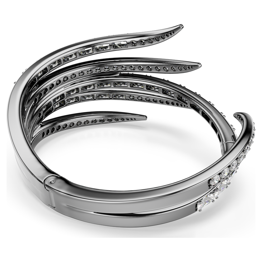swarovski the vienna collection bangle  feather  white  ruthenium plated