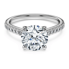 swarovski eternity solitaire ring  lab grown diamonds 2 2 ct tw  round shape  18k white gold