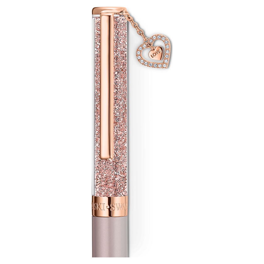 swarovski crystalline ballpoint pen  pink  rose gold tone plated